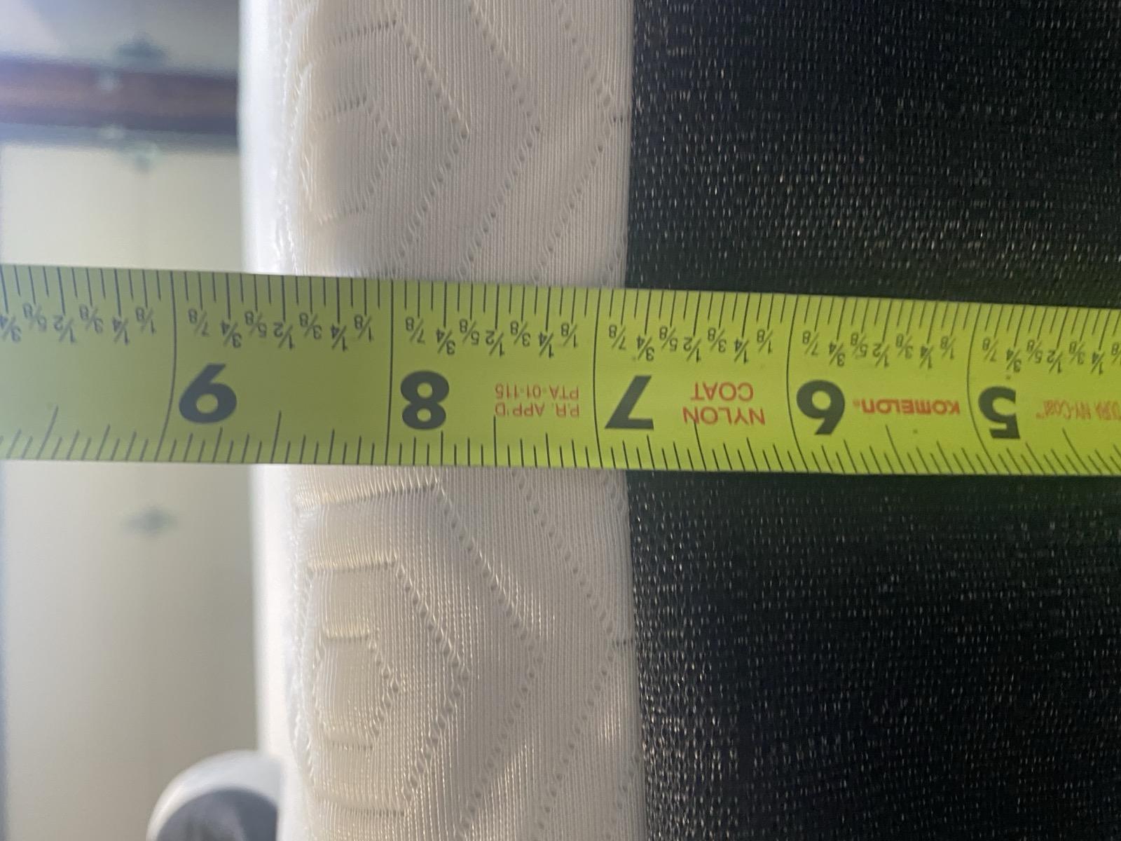 9-inch mattress measured